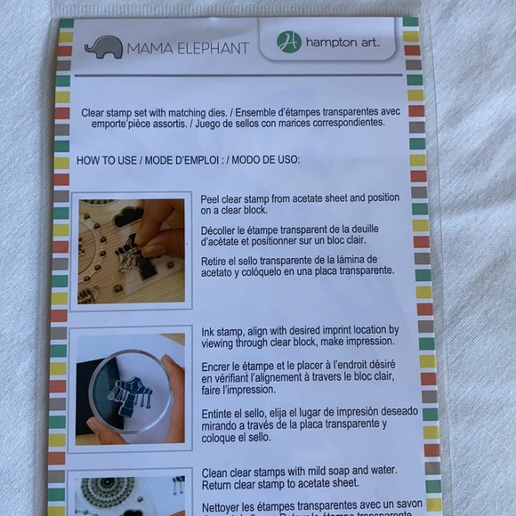 Mama Elephant stamp and die set NEW! Cute monkey design - Picture 5 of 9